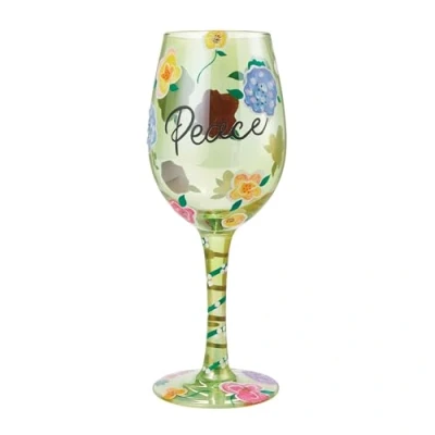 Image of Lolita Be Peace Wine Glass Drinking Glasses