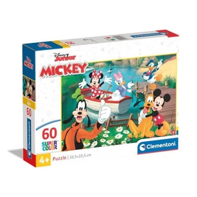 Image of Clementoni Jigsaw Puzzle Disney Classics 60 Pieces Supercolor For Children 4 6 Years, Cartoon, Disney, Gift Boy/Girls, Kids, Made In Italy, 26594