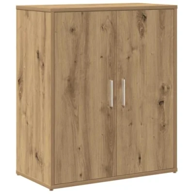 Image of vidaXL Sideboard Artisan Oak Storage Cabinet 60x31x70 cm Engineered Wood Side Cabinet/Buffet for Living Room/Dining Room/Office Ample Space