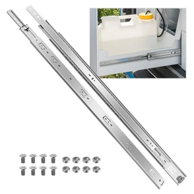 Image of SHUHANG Heavy Duty Drawer Runners 68 kg Load Capacity Slides Full Extension with Ball Bearing 300 350 400 450 500 550 600 650 700 750 800 850 900 950 1000 mm, Side Mount 1 Pair