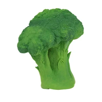 Image of Oli &amp; Carol Natural Rubber Baby Teether, Brucy The Broccoli, 9 cm