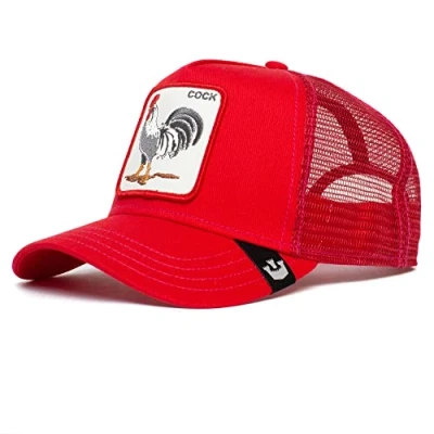 Image of Goorin Bros. Men&#039;s The Farm Original Core Unisex Adjustable Snapback Trucker Hat Baseball Cap, red, One Size