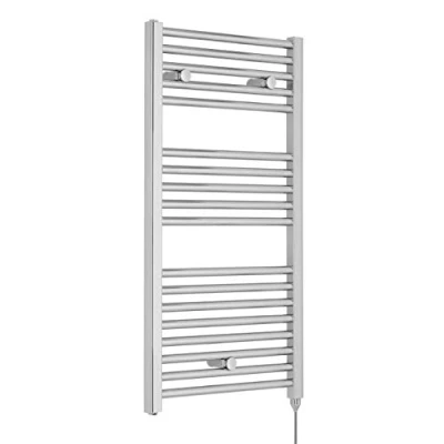 Image of Nuie Radiator MTY151 Modern Bathroom 300 Watt Heated Electric Ladder Towel Rail, 920mm x 480mm, Chrome