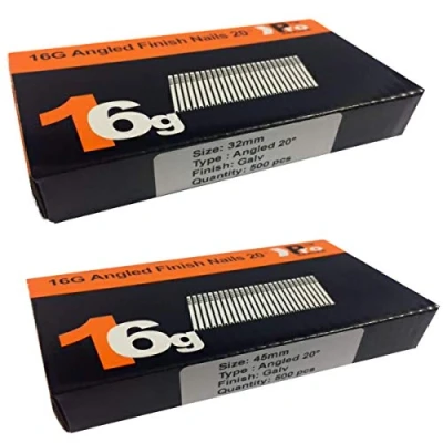 Image of Mixed Handy Packs Quantity 1000 Brad/Nails16 Gauge Angled for Paslode, Dewalt (32mm + 45mm 16 Gauge)