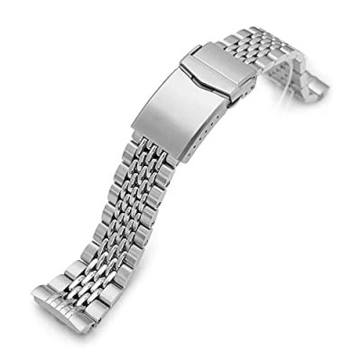 Image of 22mm Goma BOR Watch Band Compatible with Seiko New Turtles SRP777, 2 Tone Brushed and Polished