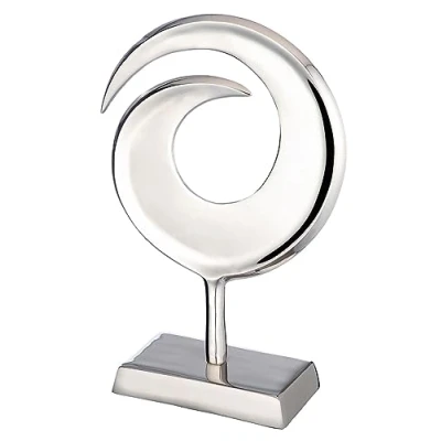 Image of GILDE Decorative Sculpture, Aluminium, Silver, 47 x 35 13 cm