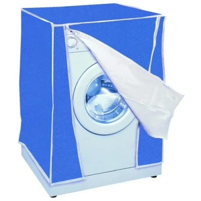 Image of Parodi and maxi washing machine cover, waterproof, made of PEVA plastic, blue, 60 x 85 cm
