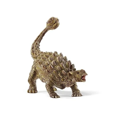 Image of schleich 15023 Dinosaurs Realistic Ankylosaurus Dinosaur Figure Detailed Prehistoric Jurassic Dino Toy, Highly Durable for Education and Fun Toys Gift Boys, Girls, Kids Ages 4+