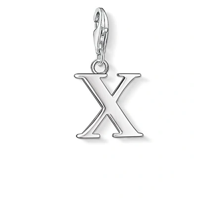 Image of Thomas Sabo Women Charm Pendant Letter A Z Club Silver 925 Sterling Silver, X, One Size