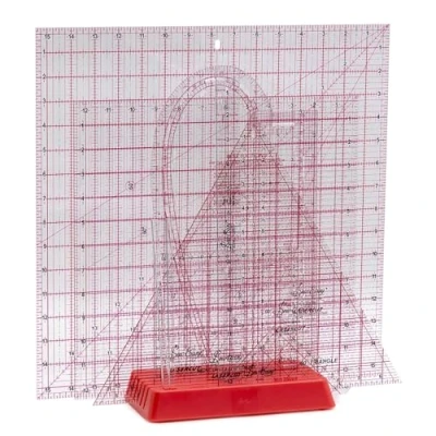 Image of Sew Easy Ruler Template Stand Organizer Rack for Quilting Patchwork Rules, Non Slip