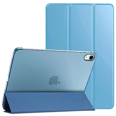 Image of PROTech Case for iPad 10th Generation 2022, Slim Stand Cover Gen 10.9 inch, Support Touch ID, Auto Wake/Sleep Smart Shell with Translucent Back (Aqua)