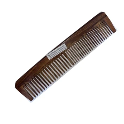 Image of SVATV HANDCRAFTED ROSEWOOD COMB FOR DETANGLING HAIR THICK, CURLY AND WAVY HAIR, NON STATIC ECO FRIENDLY WITH WIDE TOOTH GROOMING (S 78A)