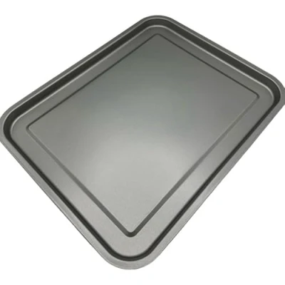 Image of TIJAR® Baking Tray, Non Stick Large Oven Baking, Roasting, Desserts, Bread, Tray Deep Double Coated Bakeware (Flat 38 CM)