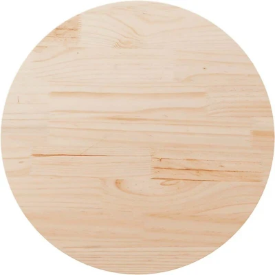 Image of vidaXL Solid Pinewood Table Top Ø90x2.5 cm Round, Brown, Easy Clean, Ideal for Dining Room, Kitchen, Coffee Table, Garden No Assembly Required