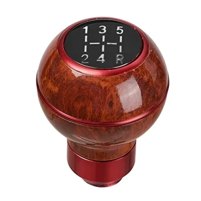 Image of Gear Shift Lever Knob 5 Speed Universal Car Wood Manual Stick Shifter