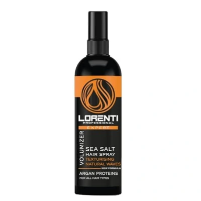Image of Lorenti Sea Salt Spray For Hair Men Texturising Volumizer Expert Natural Waves Argan Proteins 200ml