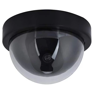 Image of Indoor/Outdoor Dummy Camera, Dome CCTV Camera Fake Security with LED Blinking Light Surveillance for Homes &amp; Business