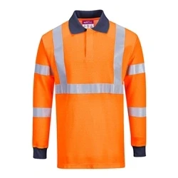 Image of Flame Resistant RIS Polo Shirt (Orange) 3 XL