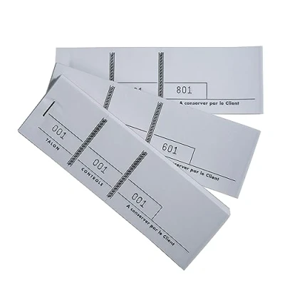 Image of Exacompta Ref. 96405E Pack of 10 Mat pads 100 numbered sheets in 3 sections Size 4.8x15 cm Green