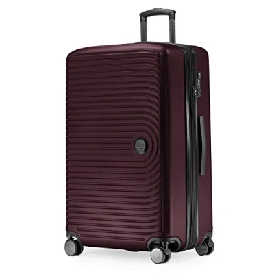 Image of HAUPTSTADTKOFFER Mitte Large Hard Shell Suitcase, TSA, 4 Wheels, Check In Luggage with 8 cm Volume Expansion, 77cm, 130 liters, Burgundy