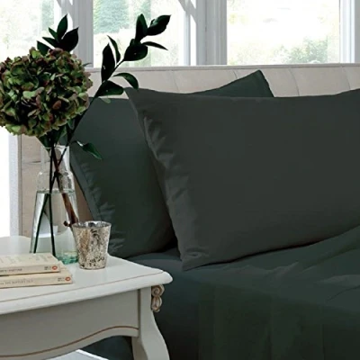 Image of Catherine Lansfield Easy Iron Percale Standard Pillowcase Pair Black