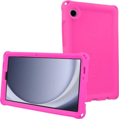 Image of TECHGEAR Bumper Case fits Samsung Galaxy Tab A9 8.7&quot; 2023 (SM X110 / SM X115) Rugged Shockproof Soft Silicone Protective Easy Grip Anti Slip Body with Screen Film, Kids Proof [Blue]