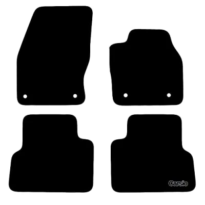 Image of Carsio Carpet Car Mats For Ford C Max 2015 to 2019 Tailored Fit Floor Mat Set Complete Accessory Black Custom Fitted All Weather, Anti Slip Backing &amp; Trim