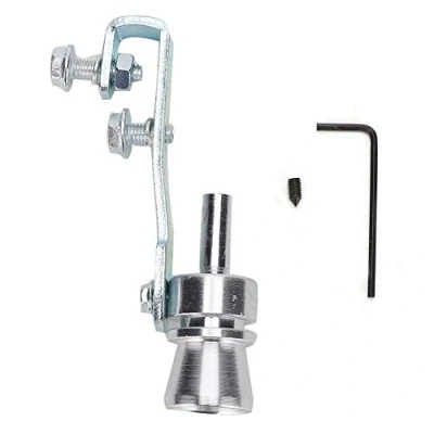 Image of Fydun Turbo Sound Tail Throat Exhaust Pipe Whistle Aluminium Alloy Silver TC M
