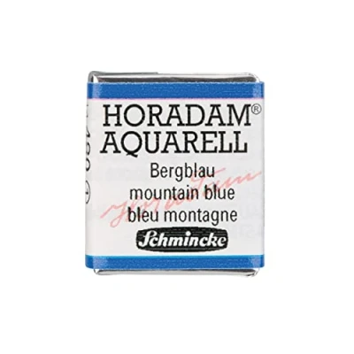 Image of Schmincke HORADAM® AQUARELL Finest Artists&#039; watercolours, 480 Mountain Blue, 14 044, 1/2 pan