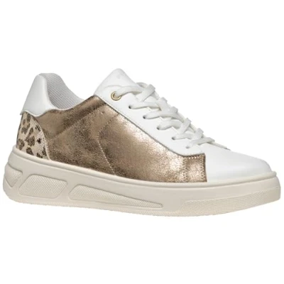 Image of Geox Women&#039;s D Ljuba A Sneaker, Bronze White, 5 UK