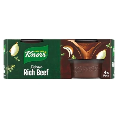 Image of Knorr Rich beef Stock Pots gluten free to add a deep flavour your dishes 4x 28 g