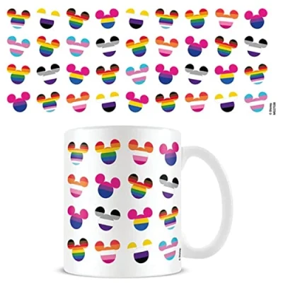 Image of Disney Pride Mug in Presentation Gift Box (Pride Mickey Mouse Design) 11oz Ceramic Coffee Mug, Mug. Gifts for Women Official Merchandise