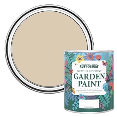 Image of Rust Oleum Light Brown Mould Resistant Garden Paint in Matt Finish Warm Clay 750ml