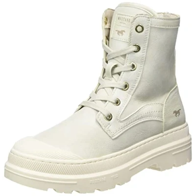 Image of MUSTANG Women&#039;s 1445 601 Lace up Booty, Ice, 5 UK
