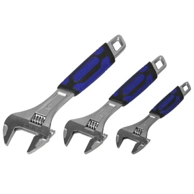 Image of Faithfull 3 Piece Matt Chrome Adjustable Spanner Set