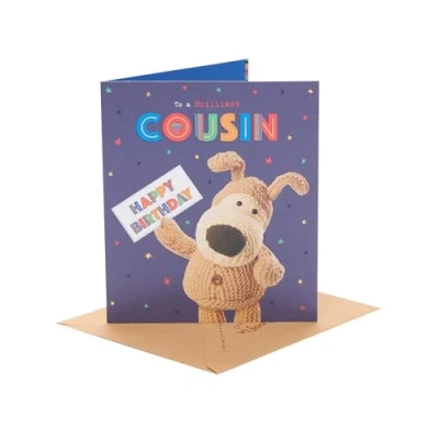 Image of Boofle Birthday Card for Cousin Cute Design