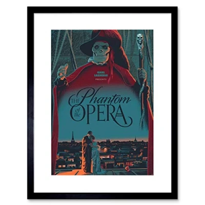 Image of Wee Blue Coo Film Movie Paris Skull Laemmle Phantom Opera Framed Wall Art Print