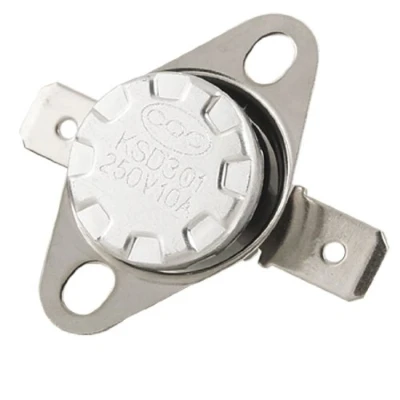 Image of sourcingmap 250V 10A Temperature Controlled Switch Thermostat 125C Celsius N.C. KSD301