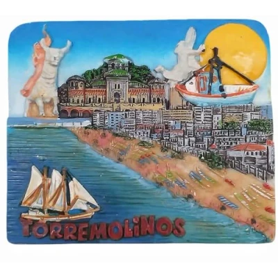 Image of 3D Torremolinos Malaga Spain Fridge Magnet Travel Souvenir Gift Home Kitchen Decoration Magnetic Sticker Refrigerator Collection