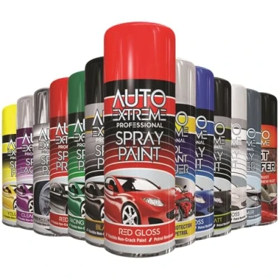 Image of AlezyB 1 x Auto Extreme Red Gloss Spray Paint 400ml Professional Quality, Perfect Finish Multipurpose Aerosol for Cars, Bikes,Vans, Metal, Wood