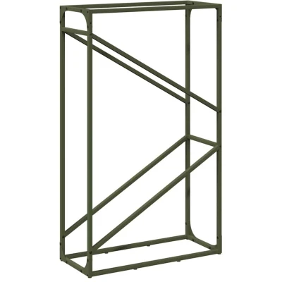 Image of vidaXL Firewood Rack Olive Green 60x25x100 cm Cold rolled steel