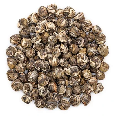 Image of Oriarm Jasmine Pearls Tea Loose Leaf Chinese Green Dragon 2nd Grade 250g (8.82 ounce) Zip lock Resealable Bag