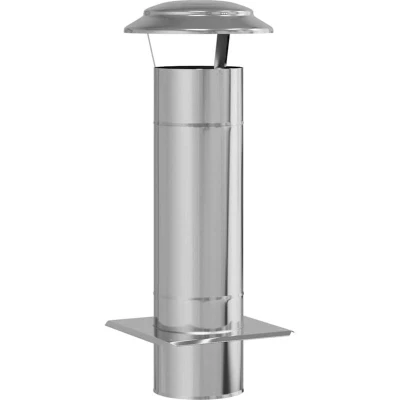 Image of vidaXL Chimney Extension Silver 25 x 65 cm Stainless Steel