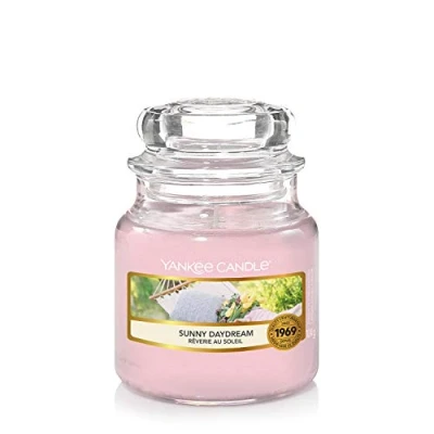 Image of Yankee Candle Small Jar Sunny Daydream Scented Up to 30 Hours Burn Time Garden Hideaway Collection