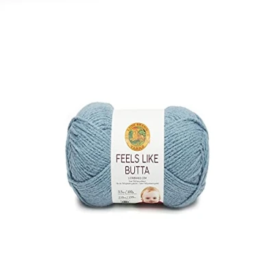 Image of Lion Brand Yarn 215 108 Feels Like Butta Yarn, Dusty Blue, One Skein