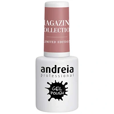 Image of Andreia Semi Permanent Nail Gel Polish for UV/LED Lamp Intense Shine and 4 weeks Lasting Manicure Varnish Magazine Collection Colour MZ5 Nude Caramel 10.5ml