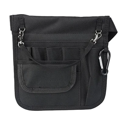 Image of Wiedfedy Nursing Bag, Nurse Fanny Pack, Belt Utility Kit, Tools Pocket Organizer with Multiple Compartments, Waist Pouch Hip Bag Black