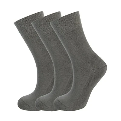 Image of Green Bear Bamboo Fibre Socks Grey, Soft, Breathable, Antibacterial, and Odour Resistant, Ideal for Sports Everyday Wear, Extra Sole Support, UV Protective, Moisture Wicking, Unisex 3 Pairs