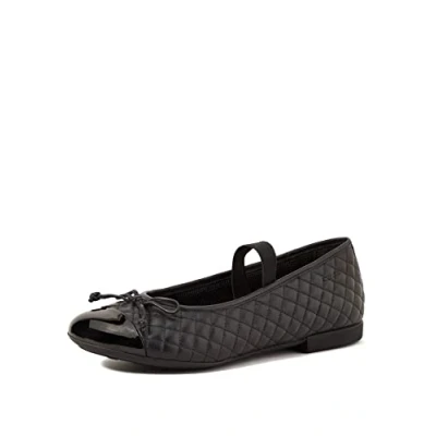 Image of Geox Girl&#039;s Jr Plie&#039; Ballerina, Black, 2.5 UK Child