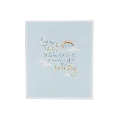 Image of UK Greetings Loss of Pet Card for Him/Her/Friend Sweet Rainbow Design